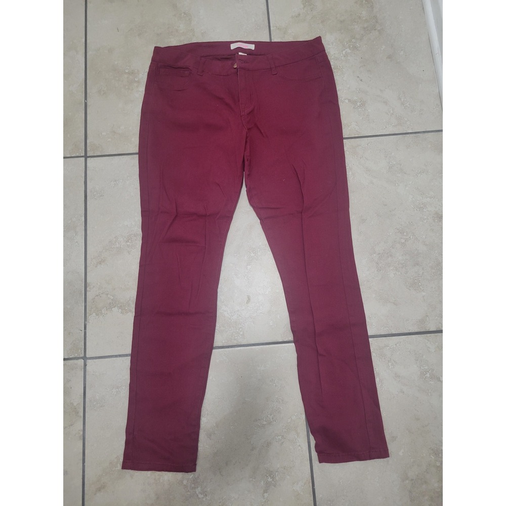 Refuge Burgundy Red Casual Pants Women's Size 12 Comfort Stretch